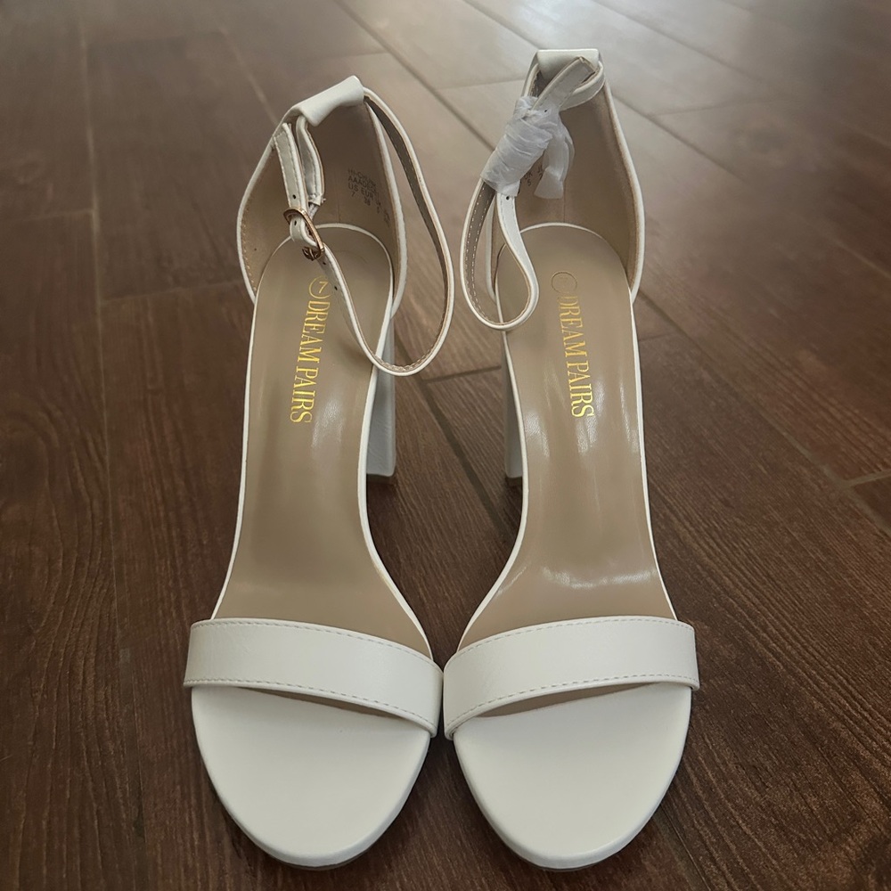 Brand New White Heels (Never Worn)